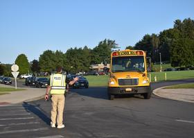 SRO directing traffic